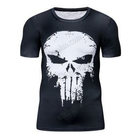 Black Castle Short Sleeve Compression Shirt For Men