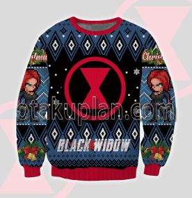 Black Widow 3D Printed Ugly Christmas Sweatshirt