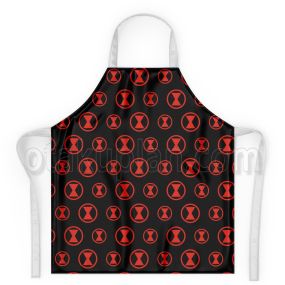 Black Widow Black and Red Apron