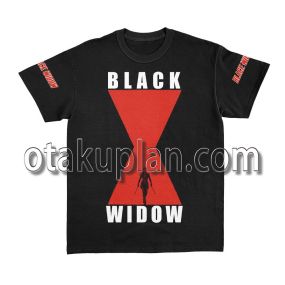 Black Widow Black and Red Streetwear T-shirt
