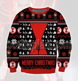 Black Widow Corps 3D Printed Ugly Christmas Sweatshirt