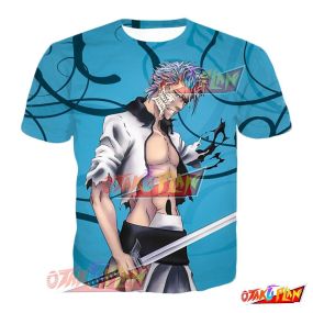 Bleach Scary Face Grimmjow Jaegerjaquez Anime Graphic T-Shirt BL223