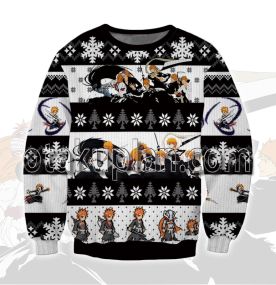 Bleach Evolution of Ichigo Kurosaki 3D Printed Ugly Christmas Sweatshirt