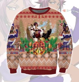 Bleach Yoruichi Shihouin Christmas 3D Printed Ugly Christmas Sweatshirt