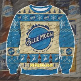 Blue Moon V3 3D Print Ugly Christmas Sweatshirt