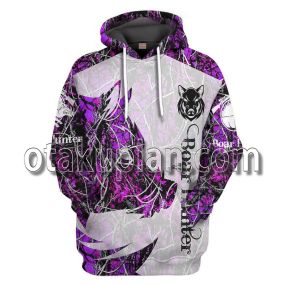 Boar Hunter Purple T-Shirt Hoodie