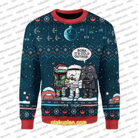 Boba Its Cold Outside 3D Print Ugly Christmas Sweatshirt