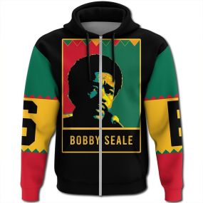 Bobby Seale Black History Month Style Zip Hoodie