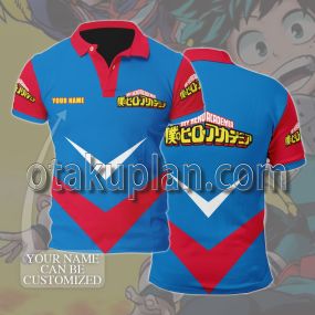 Boku no Hero Academia Blue Custom Name Polo Shirt