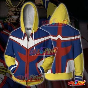 Anime All Might Zip Up Hoodie Jacket