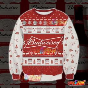 Budweiser 0909 Knitting Pattern 3D Print Ugly Christmas Sweatshirt