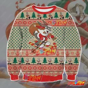 Bugs Bunny 3D Print Ugly Christmas Sweatshirt