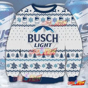 Busch Light V2 3D Print Ugly Christmas Sweatshirt