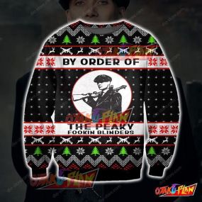 By Order Of The Peaky Blinders Knitting Pattern 3D Print Ugly Christmas Sweatshirt
