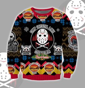 Camp Crystal Lake Counselor Friday The 13th 2023 3D Printed Ugly Christmas Sweatshirt A