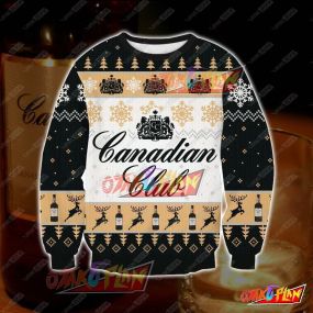 Canadian Club 3D Print Ugly Christmas Sweatshirt