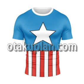 Captain America 1968 Classic Rash Guard Compression Shirt