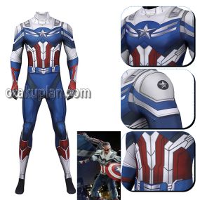 Captain America Falcon Sam Wilson Cosplay Costume