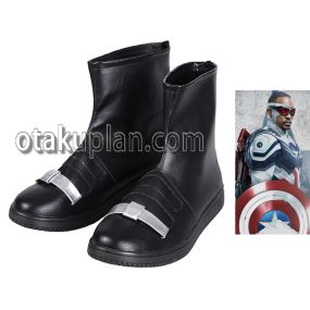 Captain America Falcon Sam Wilson Grey Cosplay Shoes