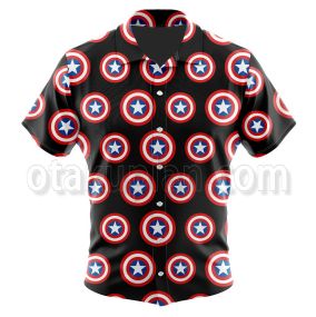 Captain America Star Shield Button Up Hawaiian Shirt