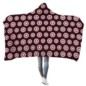 Captain America Star Shield Hooded Blanket