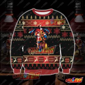 Captain Morgan 0410 3D Print Ugly Christmas Sweatshirt