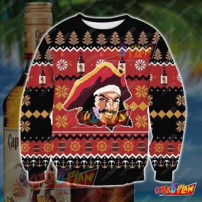 Captain Morgan 3D Print Ugly Christmas Sweatshirt V3