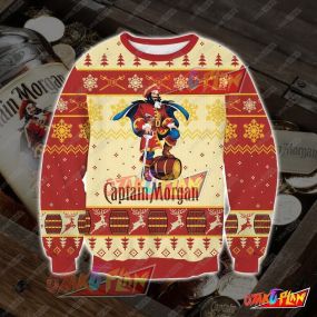 Captain Morgan 3D Print Ugly Christmas Sweatshirt