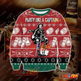 Captain Morgan 3D Print Ugly Christmas Sweatshirt