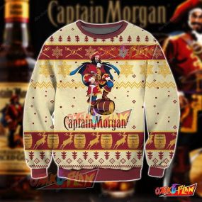 Captain Morgan Knitting Pattern 3D Print Ugly Christmas Sweatshirt