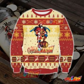 Captain Morgan Rum 3D Print Pattern Ugly Christmas Sweatshirt