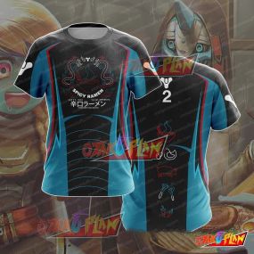 Cayde 6 Spicy Ramen Black And Blue T-shirt