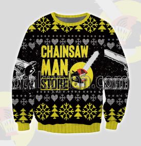 Chainsaw Man Logo 3D Printed Ugly Christmas Sweatshirt
