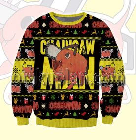 Chainsaw Man Pochita V1 3D Printed Ugly Christmas Sweatshirt