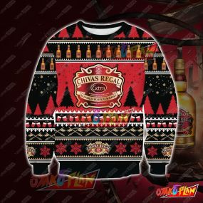 Chivas Regal 3D Print Ugly Christmas Sweatshirt