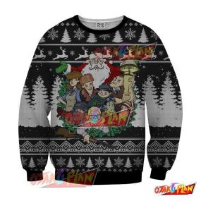 Christmas New Year Winter Story 3D Print Ugly Christmas Sweatshirt Black