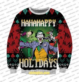 Christmas With The Joker 3D Print Ugly Christmas Sweatshirt