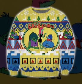 Classic Cartoon The Gruesomes 3D Print Ugly Christmas Sweatshirt