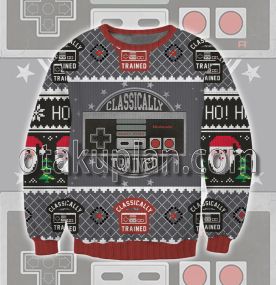 Classically Trained Nes Controller Logo 3d Printed Ugly Christmas Sweater
