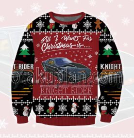 Collage Knight Rider 3d Printed Ugly Christmas Sweatshirt