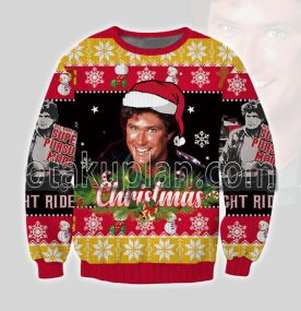 Collage Knight Rider Logo 3d Printed Ugly Christmas Sweatshirt