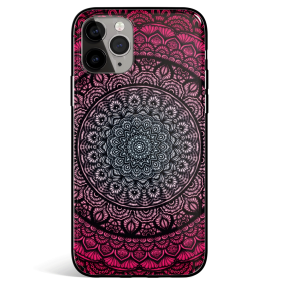 Colorful Mandalas Tempered Glass iPhone Case