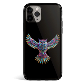 Colorful Owls Tempered Glass iPhone Case