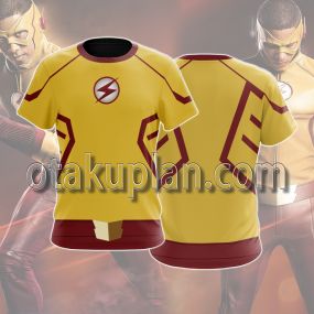 Comics The Flash Season 3 Kid Flash Wallace Rudolph Wally West Cosplay T-shirt