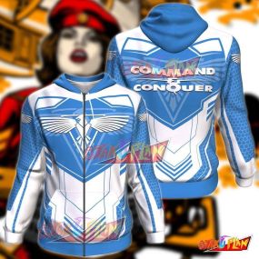 Command Conquer Red Alert Zip Up Hoodie P