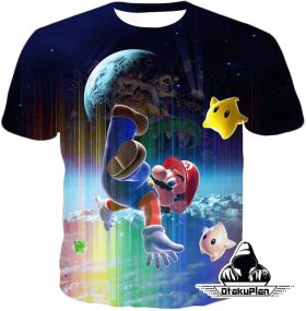 Cool Super Mario 3D World Awesome Graphic Promo T-Shirt Mario010