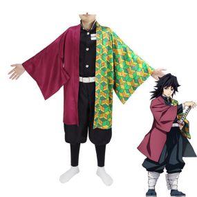 Anime Demon Slayer Tomioka Giyuu Kimono Cosplay Costumes