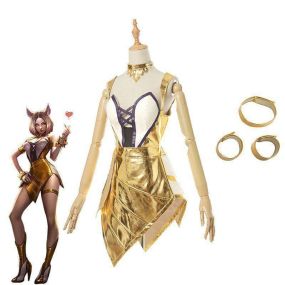 LOL Prestige KDA Skin Nine-Tailed Fox Ahri Cosplay Costumes