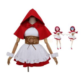 Anime ReZero Starting Life in Another World Rem and Ram Little Red Riding Hood Cosplay Costume