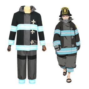 Anime Fire Force Shinra Kusakabe Special Fire Force Company 8 Fire Suit Cosplay Costume